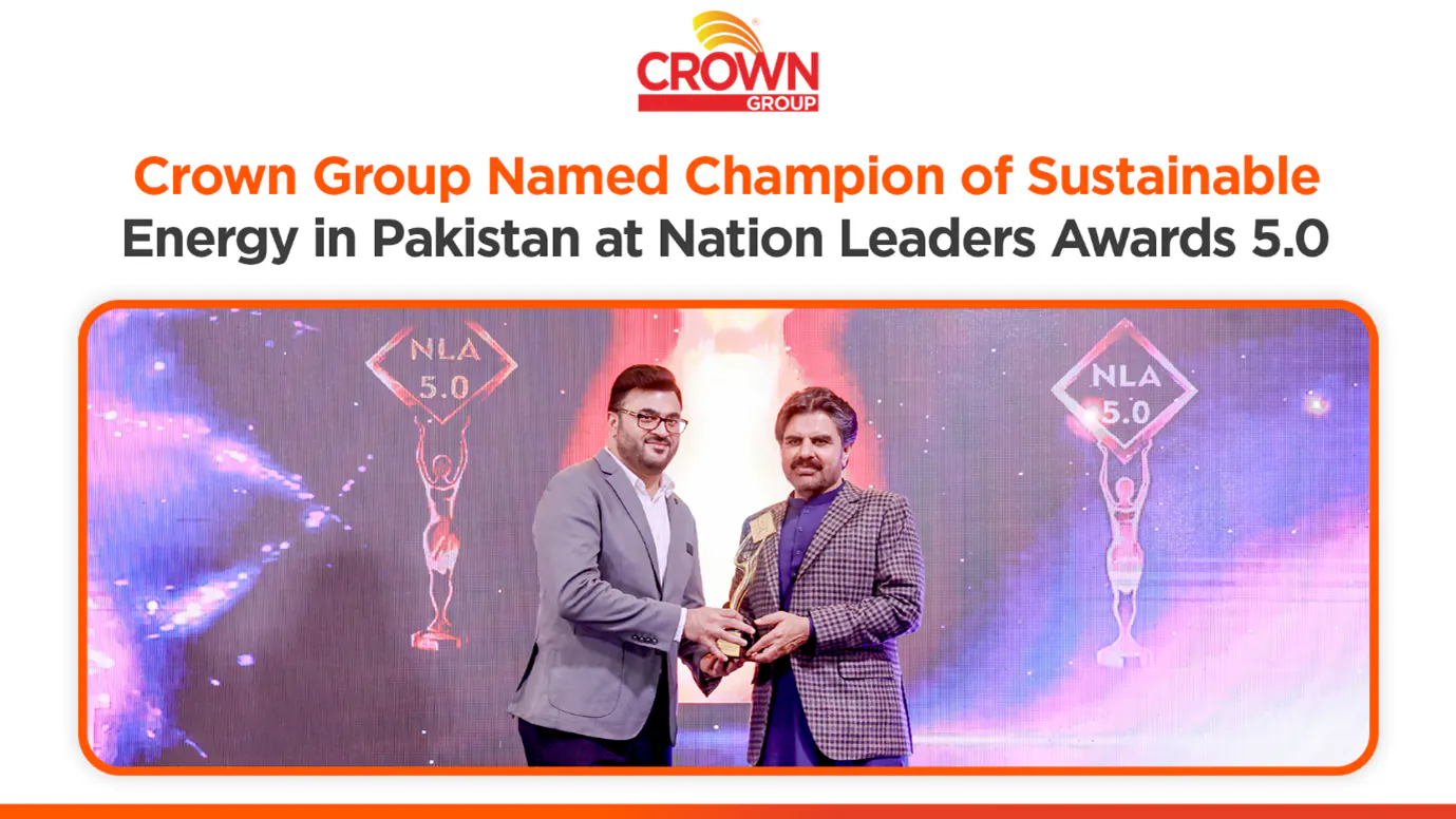 Featured image for Crown Group Crown Group Named Champion of Sustainable Energy in Pakistan at Nation Leaders Awards