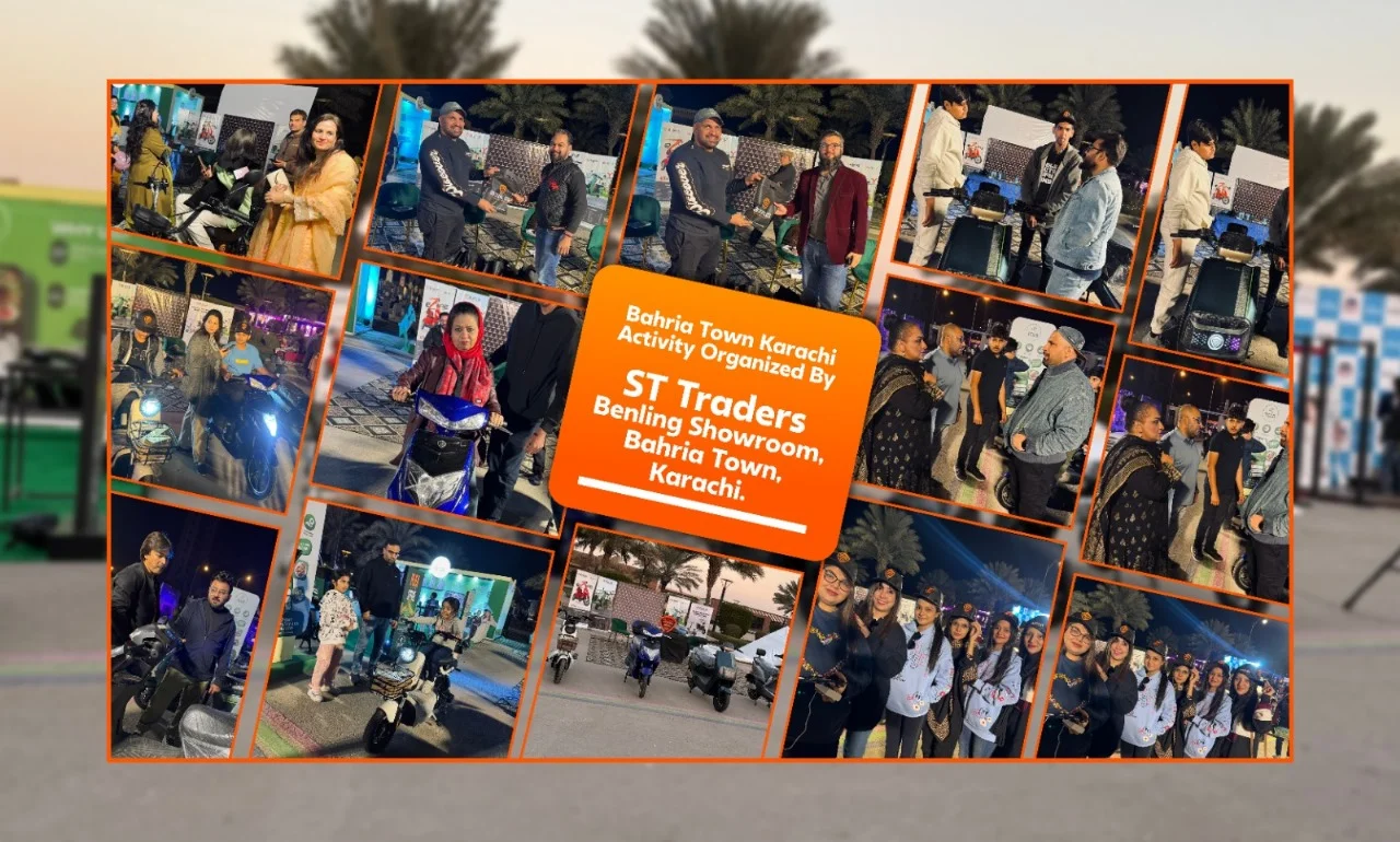Events cover: Discover how ST Traders and the Benling Showroom in Bahria Town Karachi brought the community together with an exciting event celebrating electric mobility, innovation, and family entertainment.