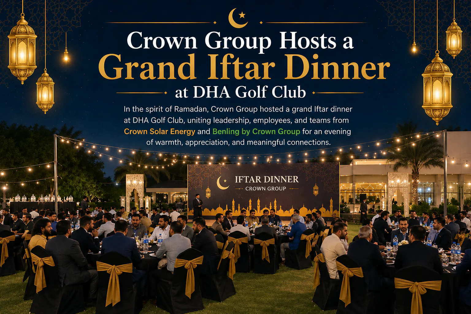 Events cover: Crown Group Hosts a Grand Iftar Dinner at DHA Golf Club