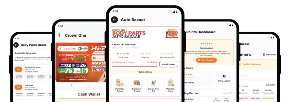 Crown One App Mockups